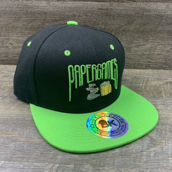 PAPERGAMES PGC Hat Baseball Ball Cap Adjustable SNAPBACK Flat Bill Embroidered - Picture 2 of 9